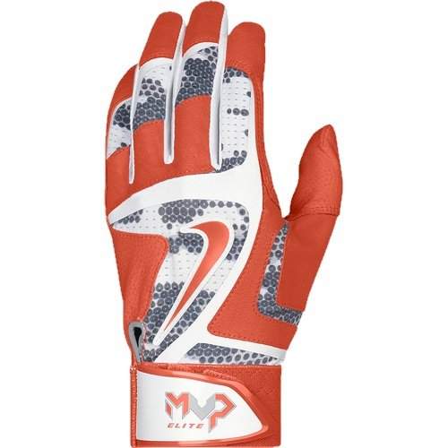 orange baseball batting gloves