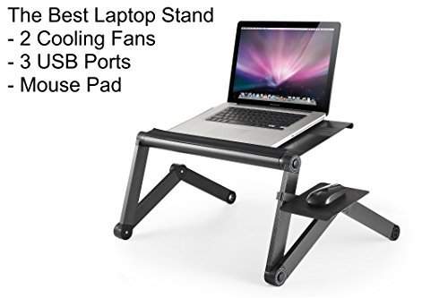Buy Uncaged Ergonomics Workez Cool Adjustable Height Amp Angle Laptop Notebook Cooling Stand With Usb Ports Cooling Fans Mouse Pad Black Wecb Features Price Reviews Online In India Justdial