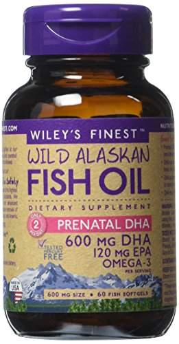Buy Wiley S Finest Wild Alaskan Fish Oil Prenatal Dha 600mg Dha Omega 3 Supplement 60 Softgels Features Price Reviews Online In India Justdial