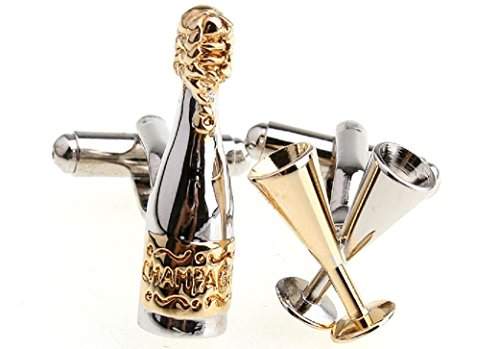 MRCUFF Martini and Shaker Mixed Drinks Pair Cufflinks in a Presentation Gift Box /& Polishing Cloth