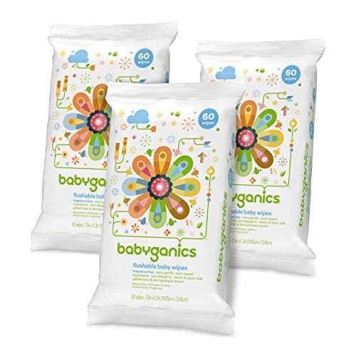 babyganics flushable baby wipes