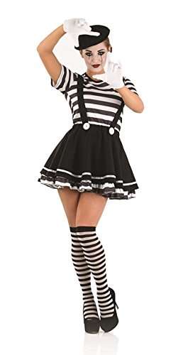 Buy Parties Unwrapped Pierrot Clown Mime Artiste Female Fancy Dress Costume L Uk 16 18 Features Price Reviews Online In India Justdial