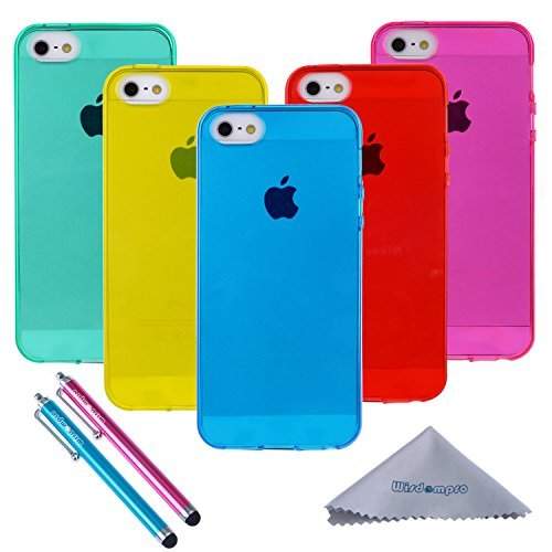 Buy Iphone 5s Case Wisdompro 5 Pack Bundle Of Clear Jelly Colorful Soft Tpu Gel Protective Case Covers Blue Aqua Features Price Reviews Online In India Justdial