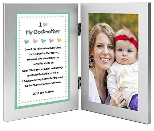 Buy Baptism Birthday Or Christmas Gift For Godmother Sweet Godchild Poem From Godson Or Goddaughter In Double Frame Add 4x6 Photo Features Price Reviews Online In India Justdial