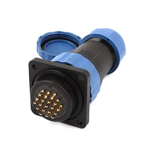 Buy Uxcell Sd28 28mm 19 Pin Square Waterproof Aviation Connector Socket Ip68 Features Price Reviews Online In India Justdial