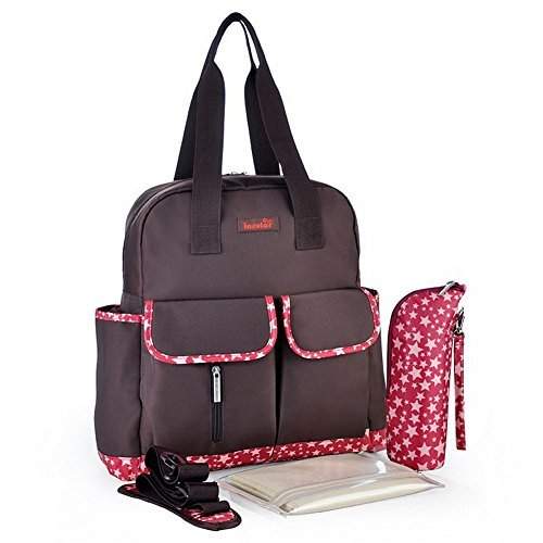 Buy Zacoro 4 Pieces Set Diaper Bag Backpack Diaper Bag Tote Bag Mom Bag Large Capacity Coffee Features Price Reviews Online In India Justdial