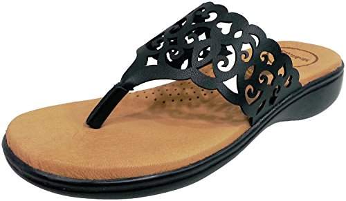 womens black leather sandals uk