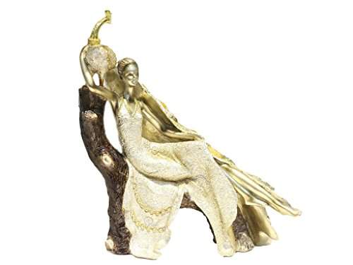 Buy Home Decor Peacock Lady Girl Antique Living Room Showpiece