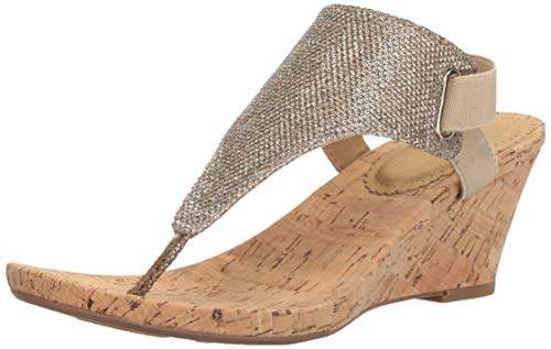 white mountain gold glitter sandals