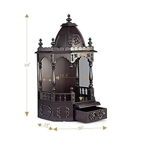 Buy Aakaar Idols Amp Temples Handcrafted Wooden Temple Mandap Pooja Mandir Home Temple With Six Sided Hexagonal Design For Home Amp Office 18 Vo Hex Features Price Reviews Online In India Justdial