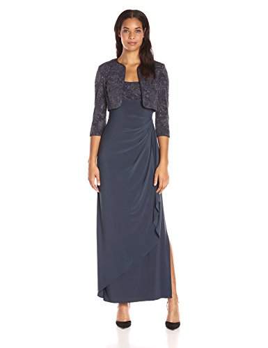 alex evenings smoke dress