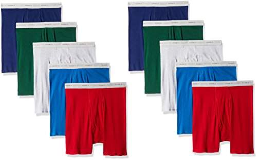 Buy Hanes Men S 10 Pack Boxer Brief Assorted Large