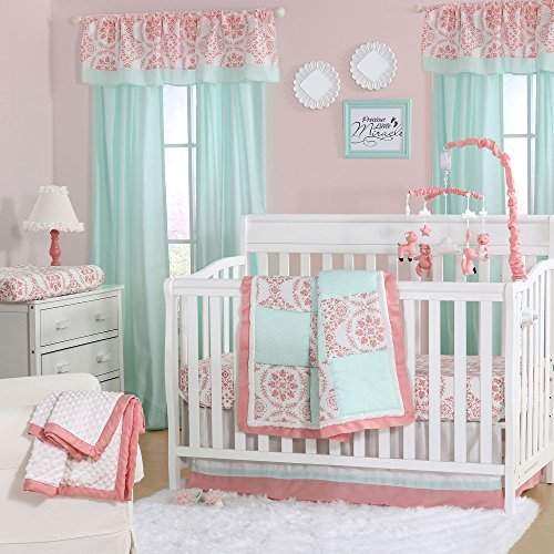 green baby crib bedding