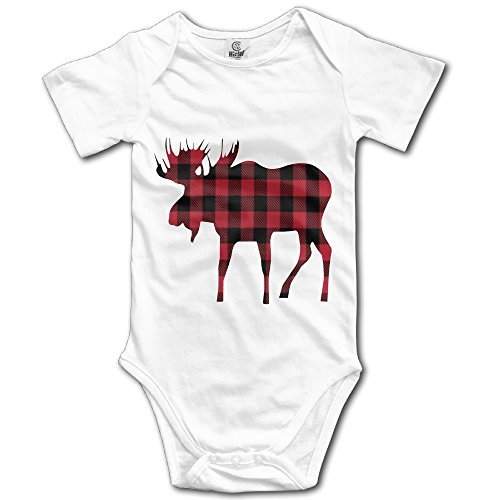 red plaid baby onesie