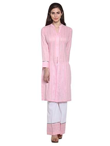 Buy De Beau Women S Cotton Long Kurta Set Wlk205 L Pink Large Features Price Reviews Online In India Justdial
