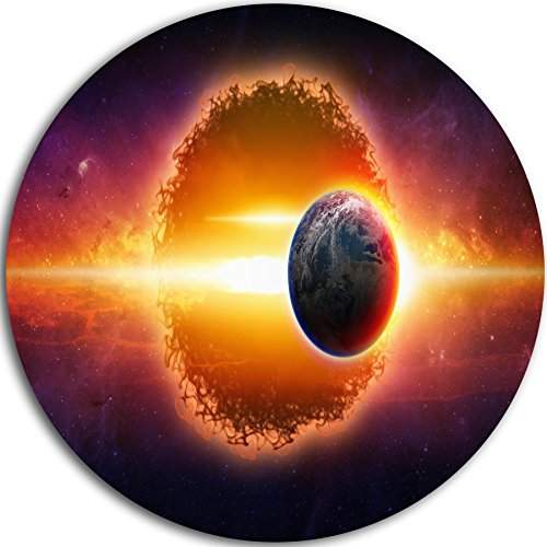 Buy Designart Mt8075 C38 Real Star Wars Modern Space Digital Disc Metal Wall Art 38 X 38 Red Features Price Reviews Online In India Justdial