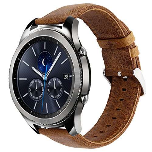 Buy Kades Genuine Leather Retro Cowhide Smart Watch Band With Quick Release Pin For Samsung Gear S3 Classic And Gear S3 Frontier Large Brown Features Price Reviews Online In India Justdial