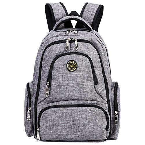 Buy Big Sale Baby Diaper Bag Waterproof Travel Diaper Backpack With Changing Pad And Stroller Clips Gray Features Price Reviews Online In India Justdial