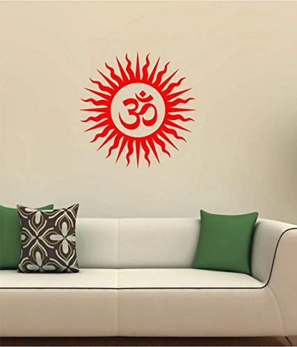 Buy Om House Vinyl Wall Sticker Decor Bedroom Drawing Room Red