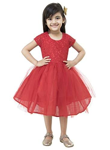 red party wear frocks for baby girl