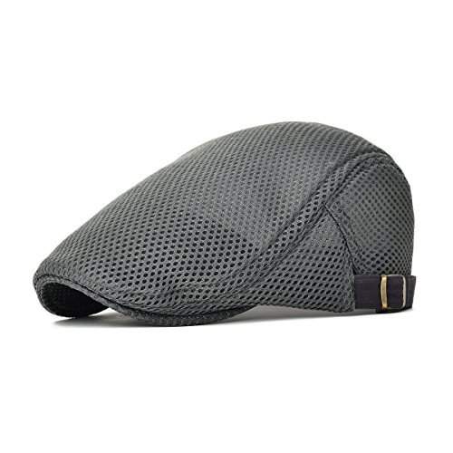 gray flat cap