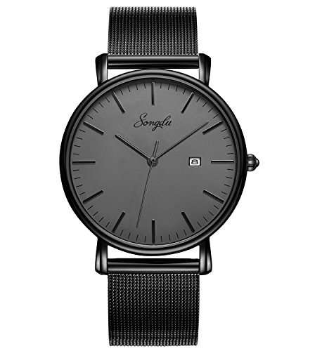 Buy Songdu Men S Fashion Date Slim Analog Quartz Watches Grey Dial With Stainless Steel Black Mesh Band Features Price Reviews Online In India Justdial Check out our slim mens watch selection for the very best in unique or custom, handmade pieces from our shops. songdu men s fashion date slim analog quartz watches grey dial with stainless steel black mesh band