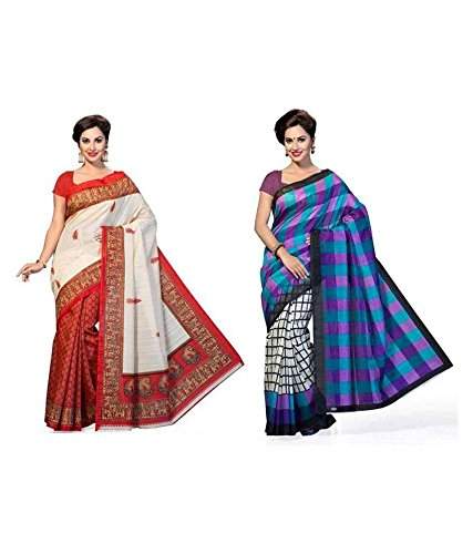 Buy Ambe Saree Saree Multicolour Beautifull Art Silk Saree Combo Sarees Features Price Reviews Online In India Justdial buy ambe saree saree multicolour