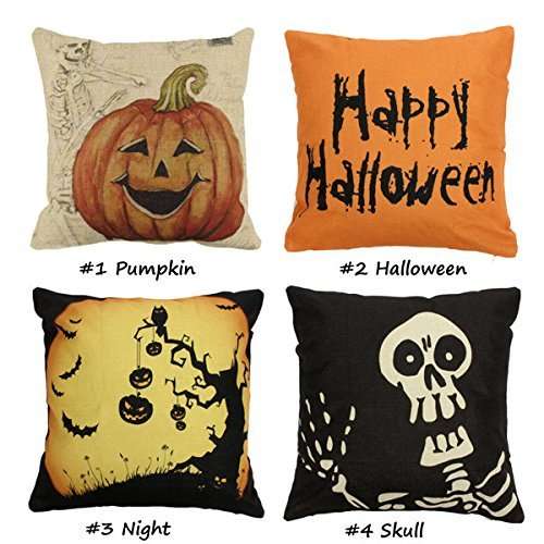 Buy Big Bazaar Bazaar 43x43cm 4 Pattern Halloween Fashion Cotton Linen Pillow Case Home Sofa Cushion Decor Features Price Reviews Online In India Justdial