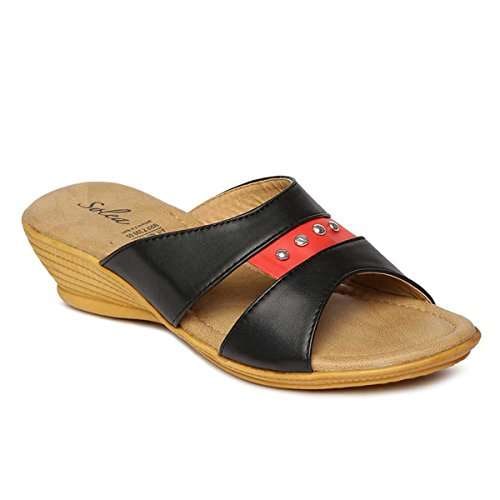 paragon solea women's black sandals