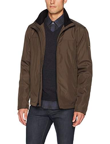 calvin klein men's poly bonded open bottom jacket