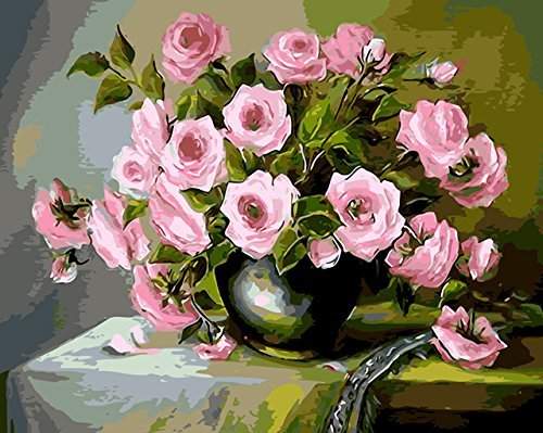 Buy Sellify Acrylic Wall Art By Numbers Canvas Oil Painting Up Life Flower Vase Features Price Reviews Online In India Justdial