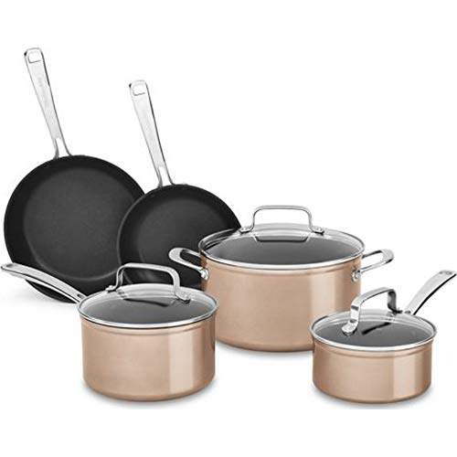 Buy Kitchenaid 8 Piece Hard Anodized Nonstick Toffee Delight Cookware Set Features Price Reviews Online In India Justdial