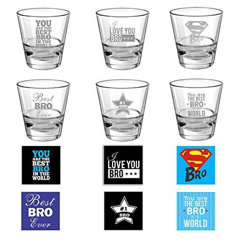 Buy Yaya Cafe Birthday Gifts For Brother Super Bro Whiskey Glass Conical Coaster Gift Combo Of 8 Birthday 350 Ml Features Price Reviews Online In India Justdial