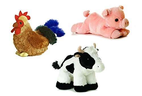 Download Buy Aurora Farm Plush Animal Bundle Percy Pig Moo Cow Cocky Rooster Features Price Reviews Online In India Justdial