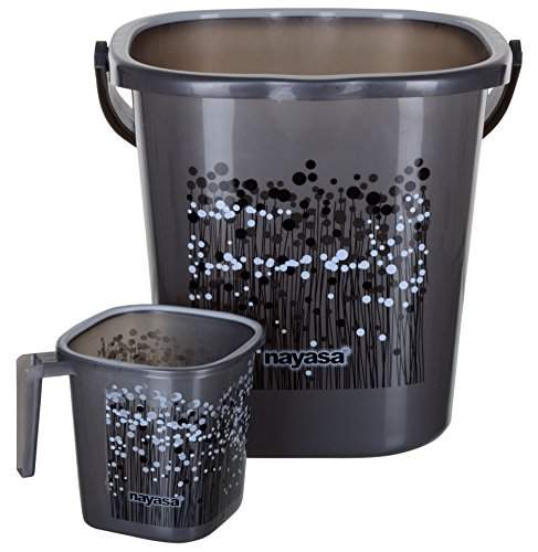 Buy Aarohi13 Nayasa Plastic Bathroom Bucket And Mug 25 L Grey Set Of 2 Pieces Features Price Reviews Online In India Justdial