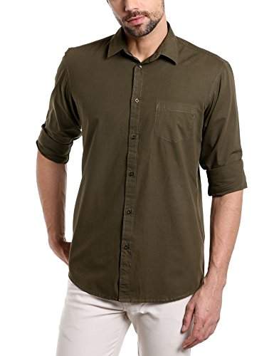 Buy Dennis Lingo Men S Solid Slim Fit Casual Shirt Az301 Olive M Olive M Features Price Reviews Online In India Justdial