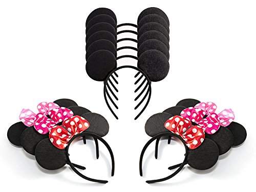 Buy Tako Bell Bow Head Band Minnie Mouse Mickey Mouse Bow Headband Minnie Mouse Ears Headband Hairband Costume Accessory Pack Of 12 Features Price Reviews Online In India Justdial