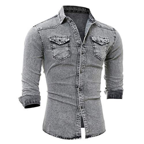 grey denim shirts mens