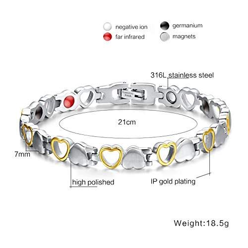 Buy University Trendz 18 K Rose Gold Plated Titanium Health Care Bio Energy Bracelet Combo For Couple Features Price Reviews Online In India Justdial