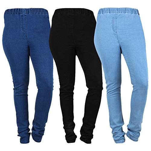 blue jeggings plus size