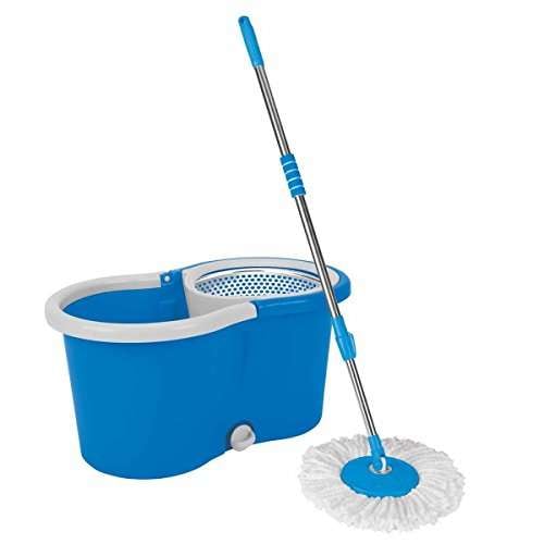 Buy Cello Kleeno Super Clean Spin Mop Bucket Blue 3 Pieces Features Price Reviews Online In India Justdial