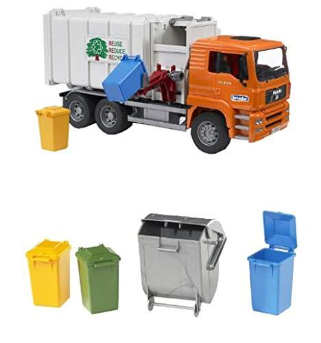 bruder garbage can set