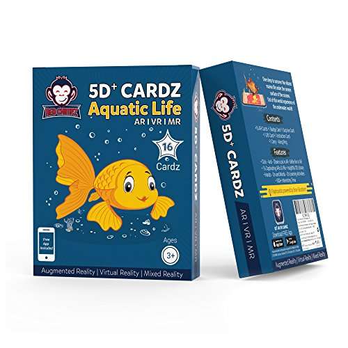 Buy Educational Games For Girls From The Age Of 3 To 8 Years 3d Ar Vr Kids Flash Cards Sea Animals 16 Cards 3d Flash Cards Learning Kit For Kids Ios And