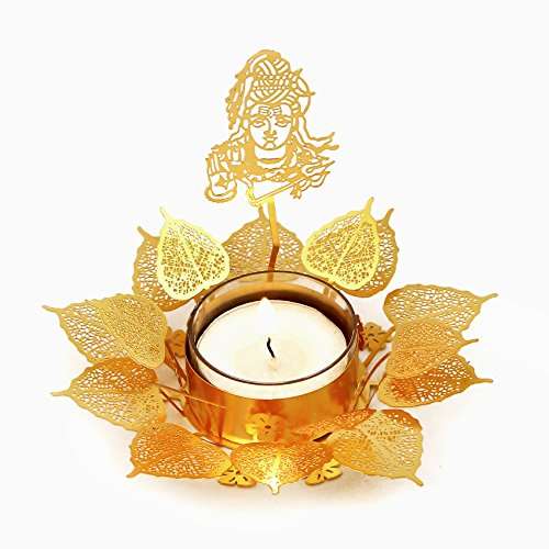 buy orchid art amp craft nature basket tealight candle holder golden gift set with the shape of lord shiva features price reviews online in india justdial