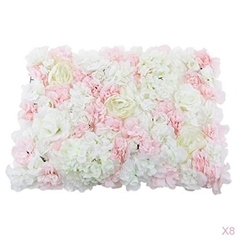Buy Magideal 8 Pieces Artificial Flower Wall Panel Wedding Venue Background Decor Pink Features Price Reviews Online In India Justdial