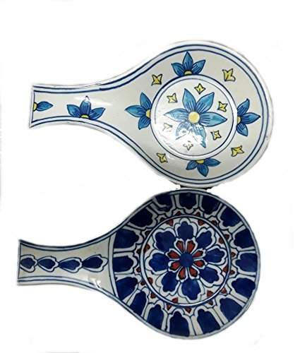Buy Ceramic Spoon Rest For Kitchen By Arsh Creations And Collections Spoon Rest White Amp Blue Features Price Reviews Online In India Justdial
