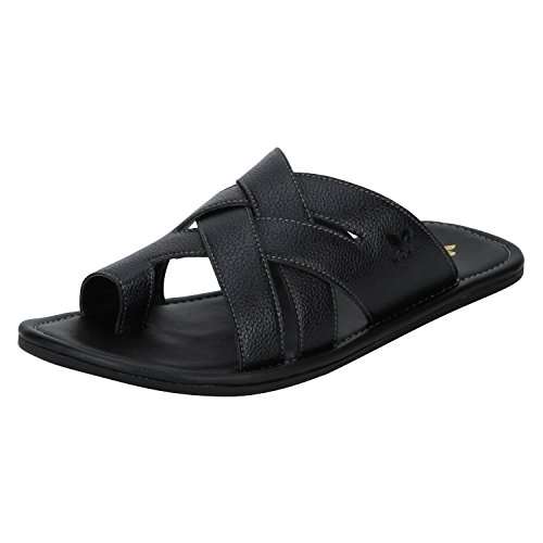 red tape black thong sandals