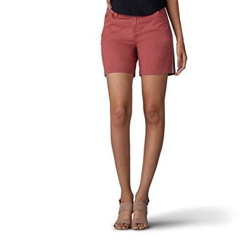 lee women's straight fit shorts