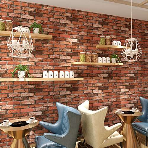 Buy Red Brick Embossed Design Wallpaper Pattern Looks Real Brick Wall Features Price Reviews Online In India Justdial