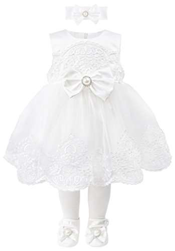 Buy T F Taffy Taffy Baby Girl Christening Baptism Embroidered White Dress Gown 6 Piece Deluxe Set 6 9 Months Features Price Reviews Online In India Justdial